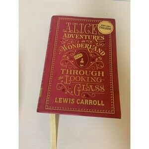 Alice's Adventures in Wonderland Through the Looking Glass Lewis Carroll Leather